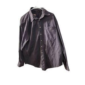 Butterfield L button up long sleeve shirt blue grey